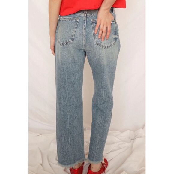 Revolve Pistola Cassie Crop High Rise Straight Button Fly Fairside Vintage Sz 26 - Picture 2 of 12